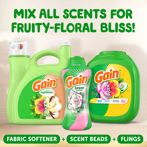 Gain Tango Twist Laundry Scent Booster Beads, Cherry & Rose Scent, 26.3 oz.